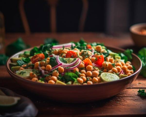 Fenugreek and Chickpea Salad